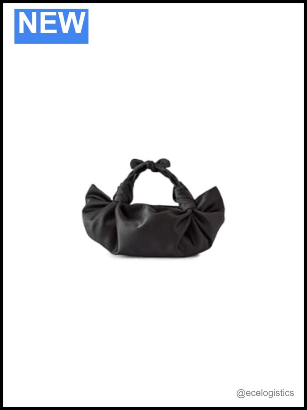 NLA Collection Women's Satin Knot Clutch Evening Bag Magnetic Snap